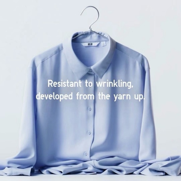 NWOT Uniqlo Rayon Long-sleeve Blouse Size S - Picture 7 of 11